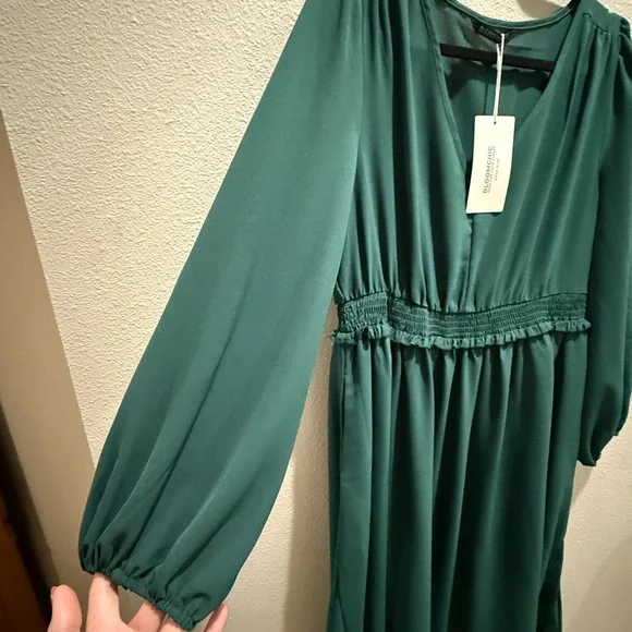 BloomChic Green Long Sleeve Dress - Picture 3 of 6